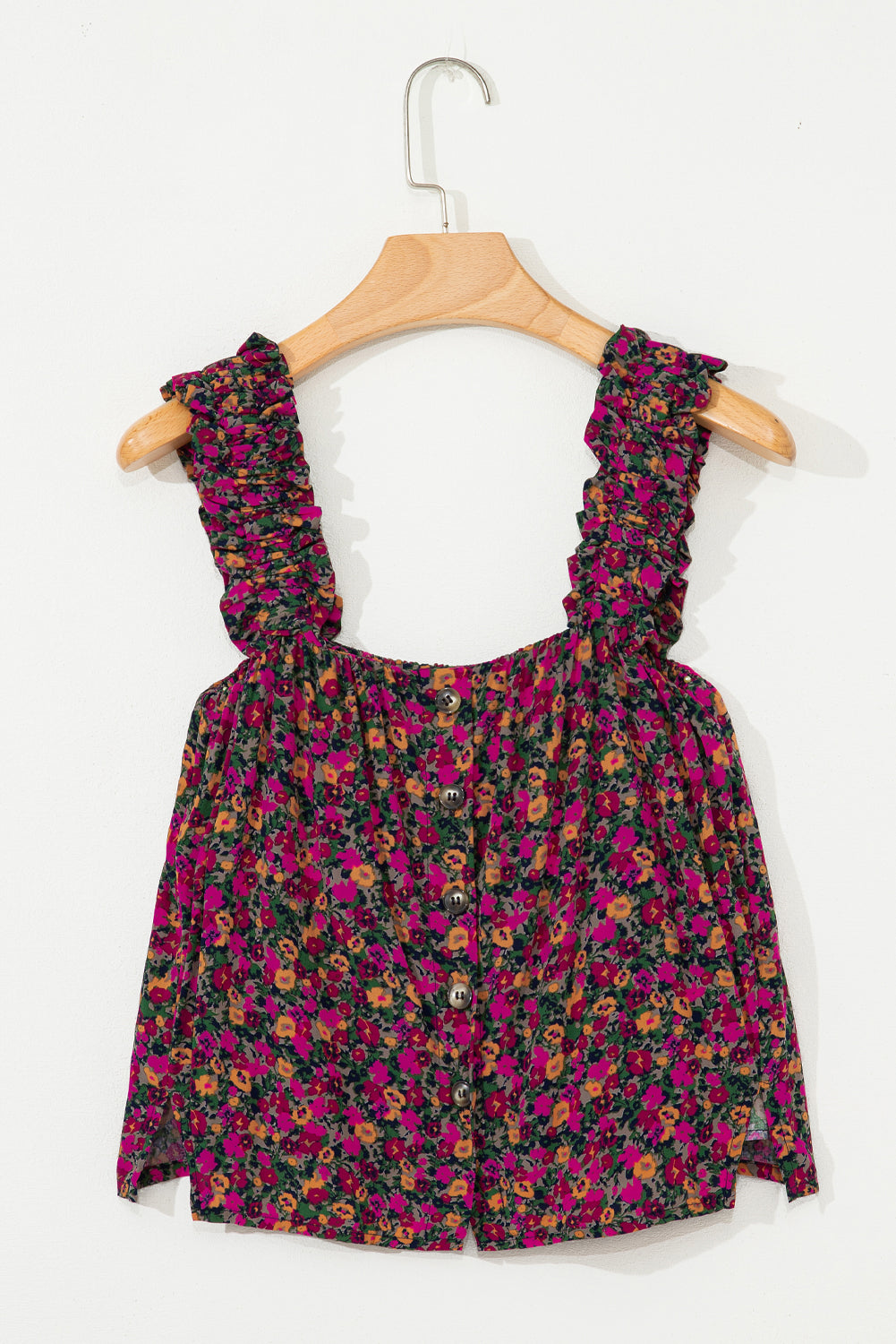 Rose Boho Frilled Tank LT