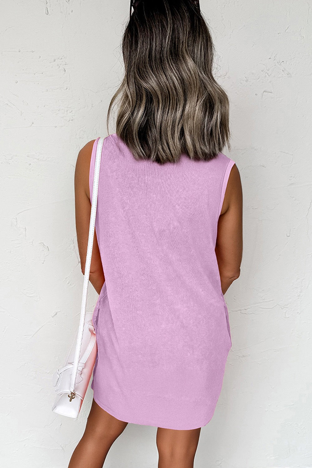 Purple Mineral Wash Tank Dress LT