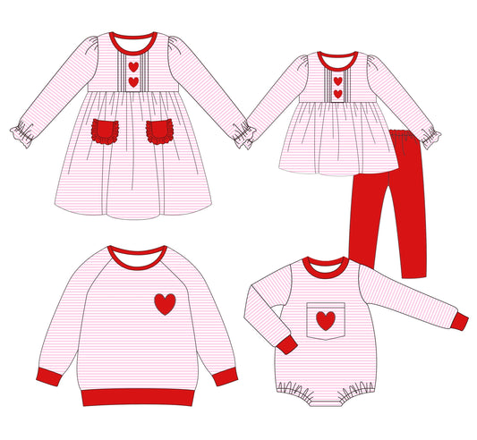 PINK STRIPE HEART COLLECTION $18 SALE