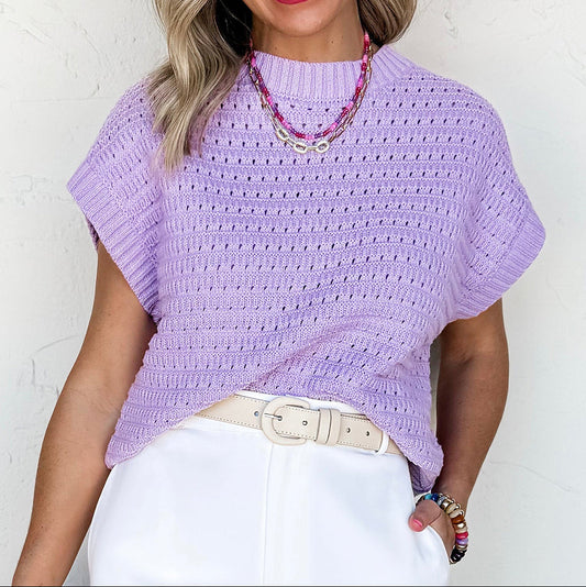 Lavender Sweater Top RTS