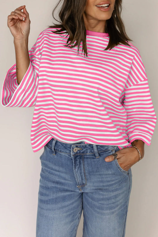 Stripe Bowknot Top LT