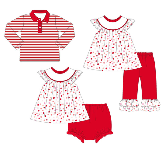 RED POLKA DOTS+STRIPES COLLECTION $18 SALE
