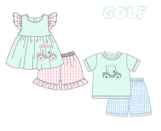 GINGHAM GOLF CART COLLECTION $18 SALE