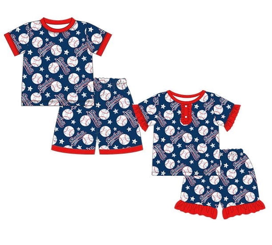 RED+BLUE BASEBALL PAJAMA COLLECTION $18 SALE