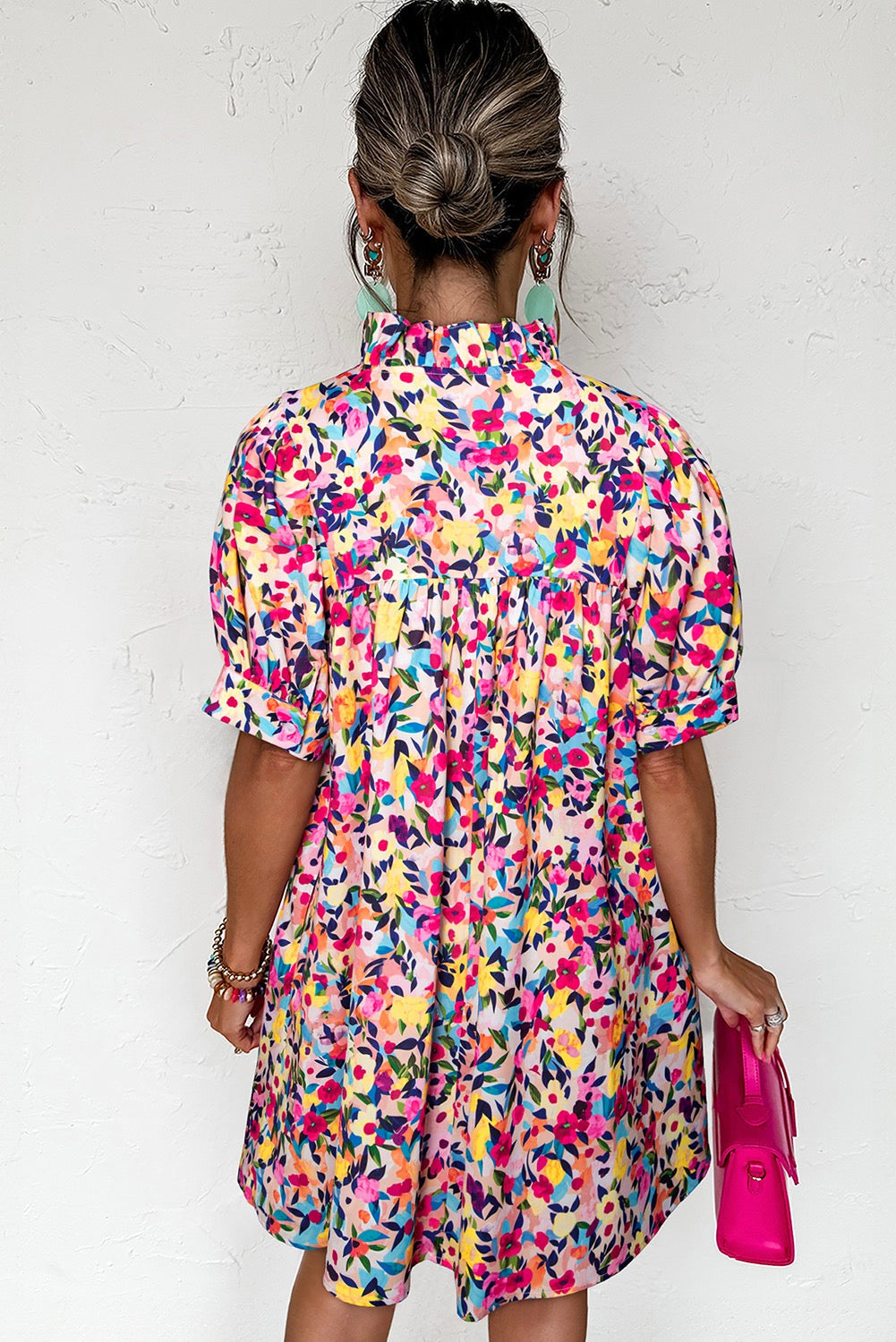 Floral Puff Sleeve Dress LT