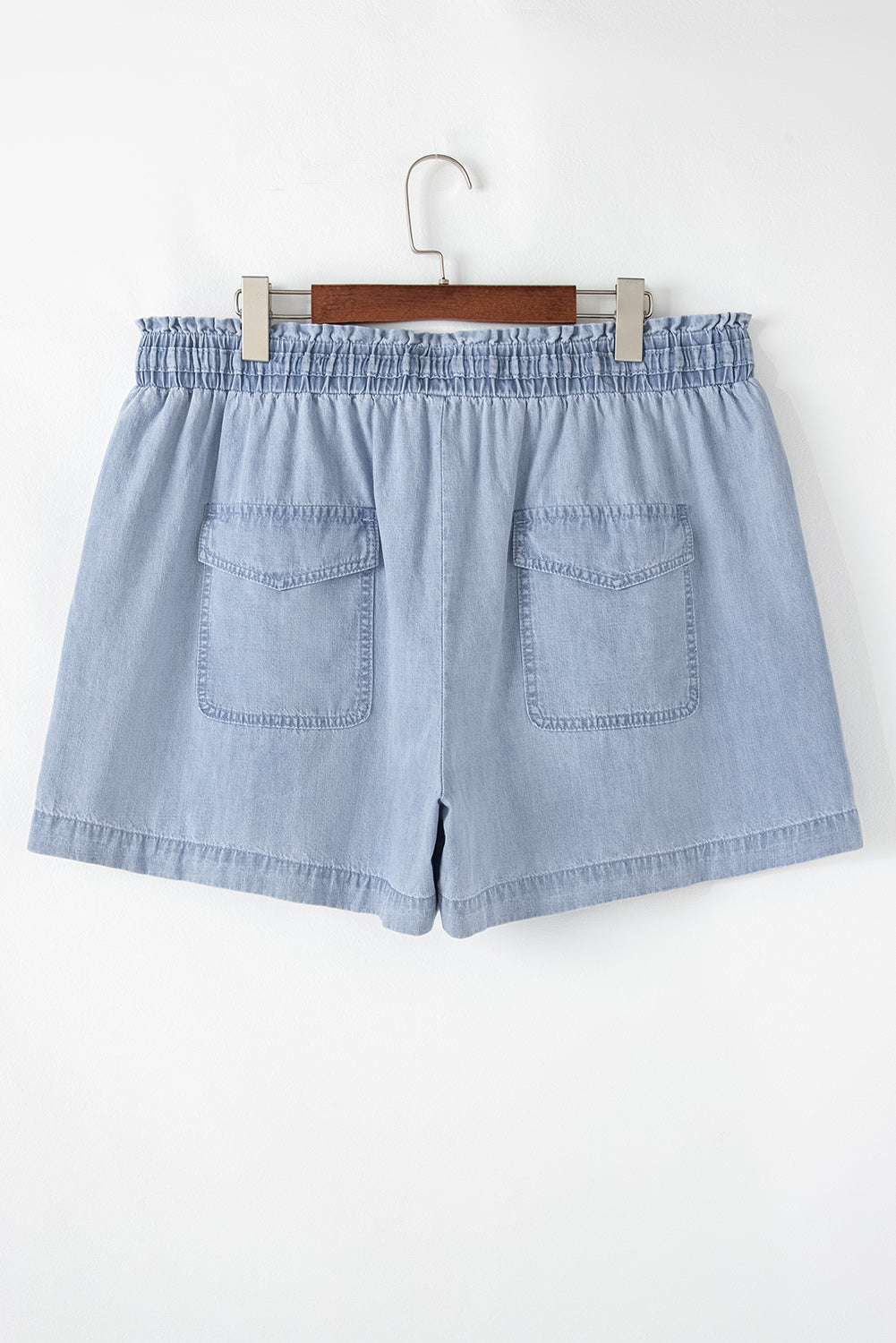 Blue Drawstring Plus Size Shorties LT